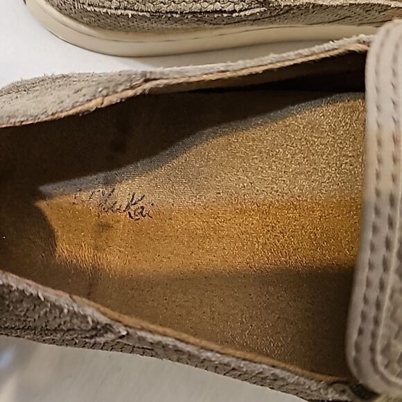 OluKai | Snake Textured Suede Leather Slip On Shoes 9 - Picture 3 of 7